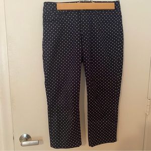 Chaps Blue/White Polka Dot Denim Pants